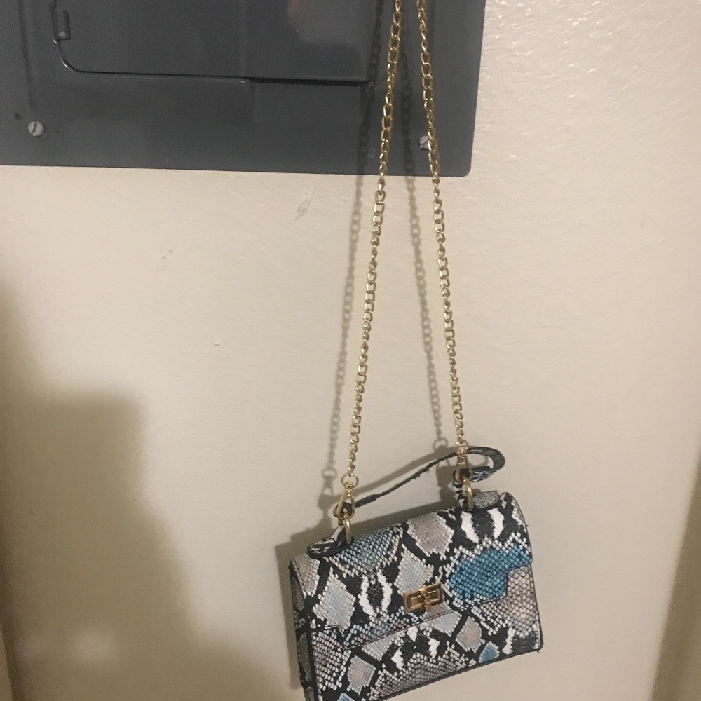 Snake patterned purse